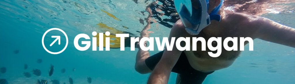 Snorkeling di perairan Gili Trawangan melihat terumbu karang dan penyu — wisata sehari Gili Trawangan